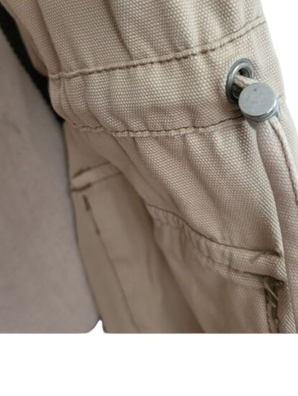 Kensie Jeans Tan Cargo Utility Jacket Size Medium - Picture 9 of 12